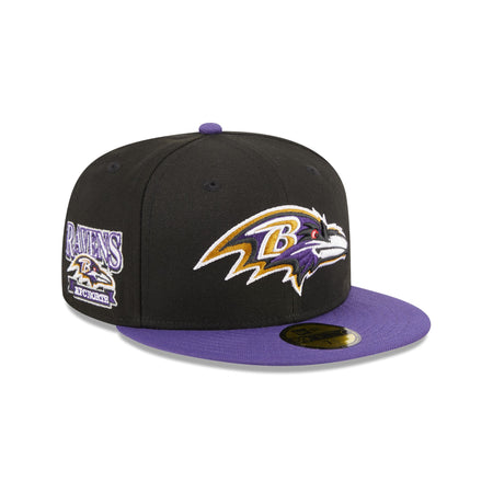 Baltimore Ravens Throwback Hidden 59FIFTY Fitted Hat