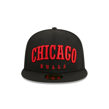 Chicago Bulls Sport Night Wordmark 59FIFTY Fitted Hat