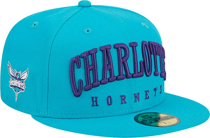 Charlotte Hornets Sport Night Wordmark 59FIFTY Fitted Hat