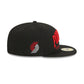 Portland Trail Blazers Sport Night Wordmark 59FIFTY Fitted Hat