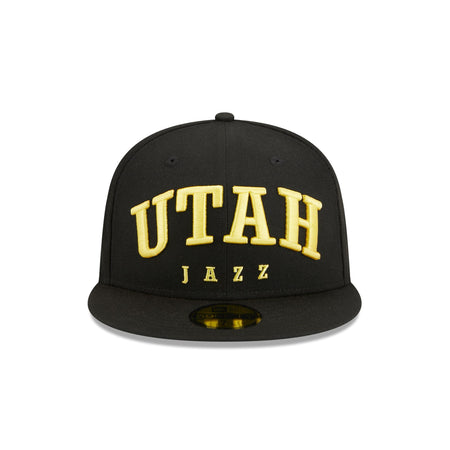 Utah Jazz Sport Night Wordmark 59FIFTY Fitted Hat