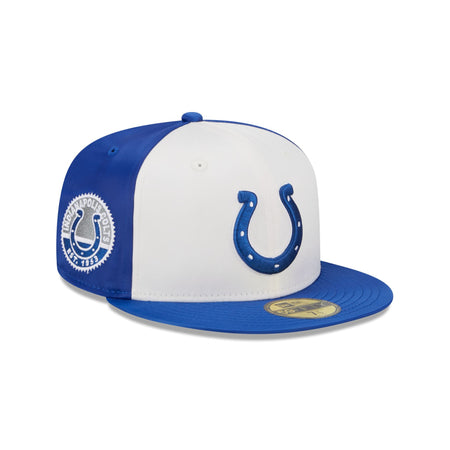 Indianapolis Colts Throwback Satin 59FIFTY Fitted Hat