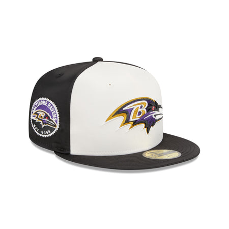 Baltimore Ravens Throwback Satin 59FIFTY Fitted