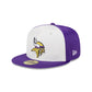 Minnesota Vikings Throwback Satin 59FIFTY Fitted
