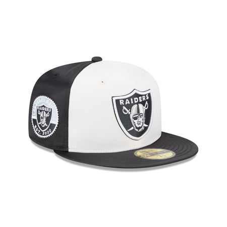 Las Vegas Raiders Throwback Satin 59FIFTY Fitted Hat