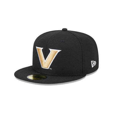 Vanderbilt Commodores Black 59FIFTY Fitted Hat