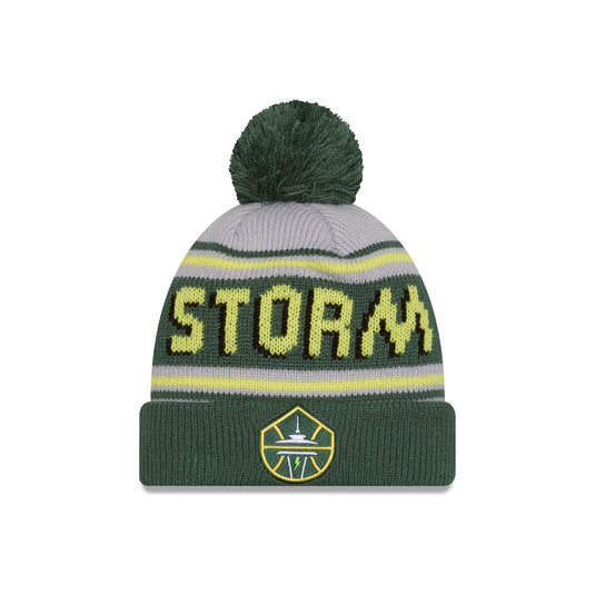 Seattle Storm 2024 Team Pom Knit Hat - New Era Cap