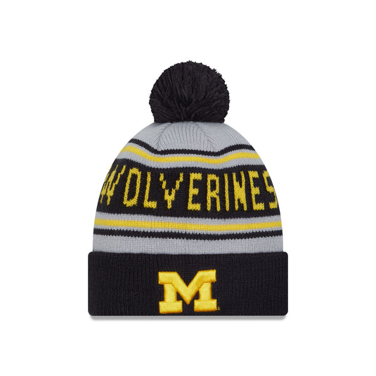 Michigan Wolverines Go-To Pom Knit Hat - New Era Cap