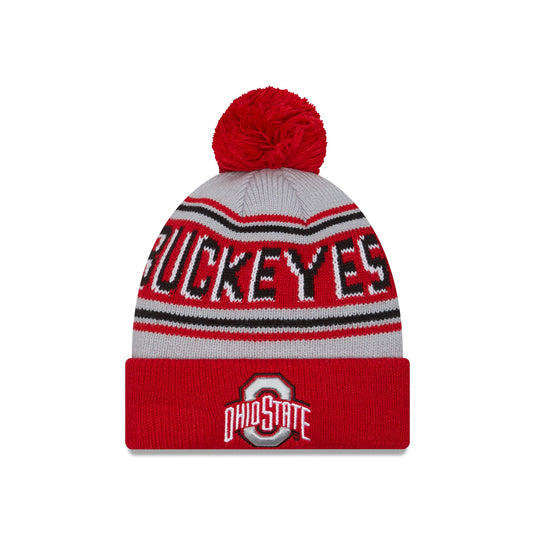 Ohio State Buckeyes Go-To Pom Knit Hat - New Era Cap