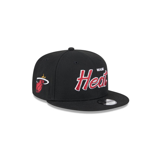 Miami Heat Script Kids 9FIFTY Snapback Hat - New Era Cap
