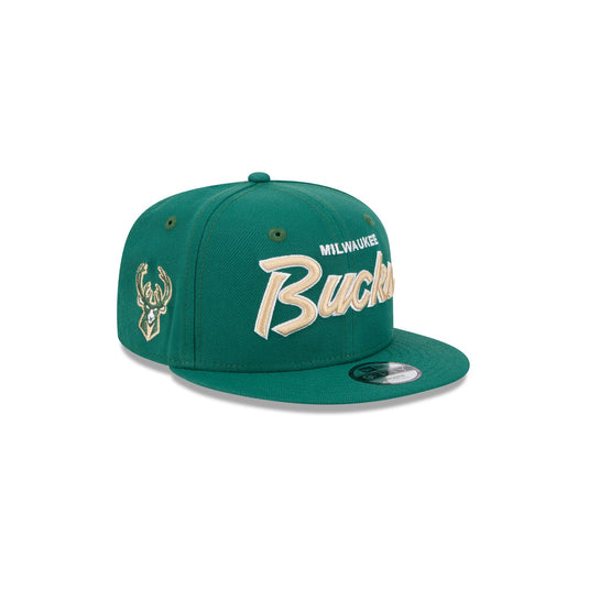Milwaukee Bucks Script Kids 9FIFTY Snapback Hat - New Era Cap