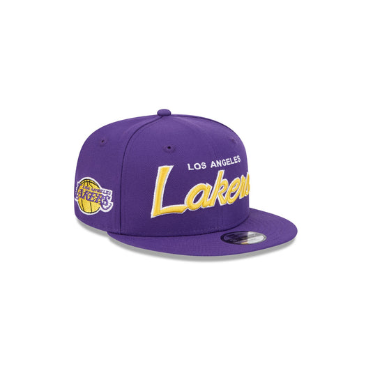 Los Angeles Lakers Script Kids 9FIFTY Snapback Hat - New Era Cap
