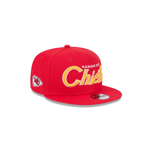 Kansas City Chiefs Script Kids 9FIFTY Snapback Hat - New Era Cap