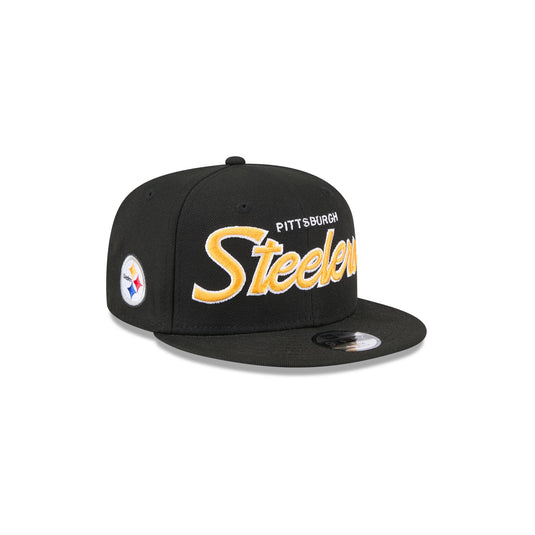 Pittsburgh Steelers Script Kids 9FIFTY Snapback Hat - New Era Cap