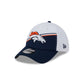 Denver Broncos 2023 Sideline White 39THIRTY Stretch Fit Hat