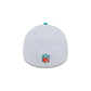 Miami Dolphins 2023 Sideline White 39THIRTY Stretch Fit Hat