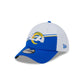 Los Angeles Rams 2023 Sideline White 39THIRTY Stretch Fit Hat