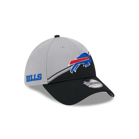 Buffalo Bills 2023 Sideline Gray 39THIRTY Stretch Fit Hat