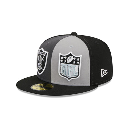Las Vegas Raiders 2023 Sideline Gray 59FIFTY Fitted Hat