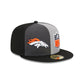 Denver Broncos 2023 Sideline Gray 59FIFTY Fitted Hat