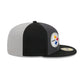 Pittsburgh Steelers 2023 Sideline Gray 59FIFTY Fitted Hat