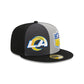 Los Angeles Rams 2023 Sideline Gray 59FIFTY Fitted Hat