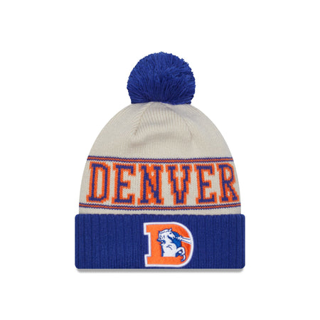 Denver Broncos 2023 Cold Weather Historic Pom Knit Hat