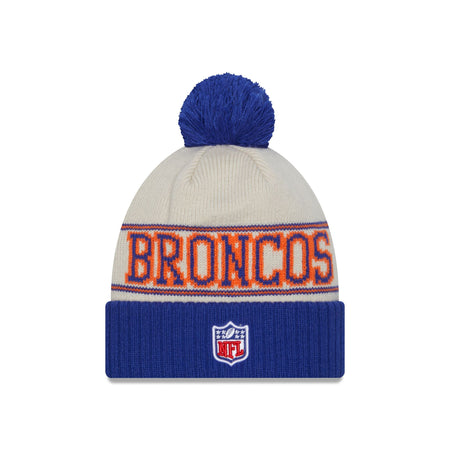 Denver Broncos 2023 Cold Weather Historic Pom Knit Hat