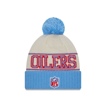 Oilers 2023 Cold Weather Historic Pom Knit Hat