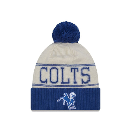 Indianapolis Colts 2023 Cold Weather Historic Pom Knit Hat