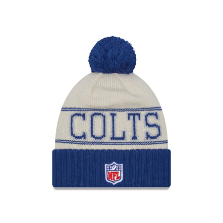 Indianapolis Colts 2023 Cold Weather Historic Pom Knit Hat