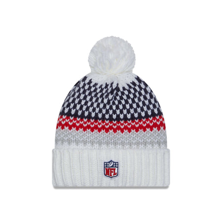 New England Patriots 2023 Cold Weather Women's Pom Knit Hat