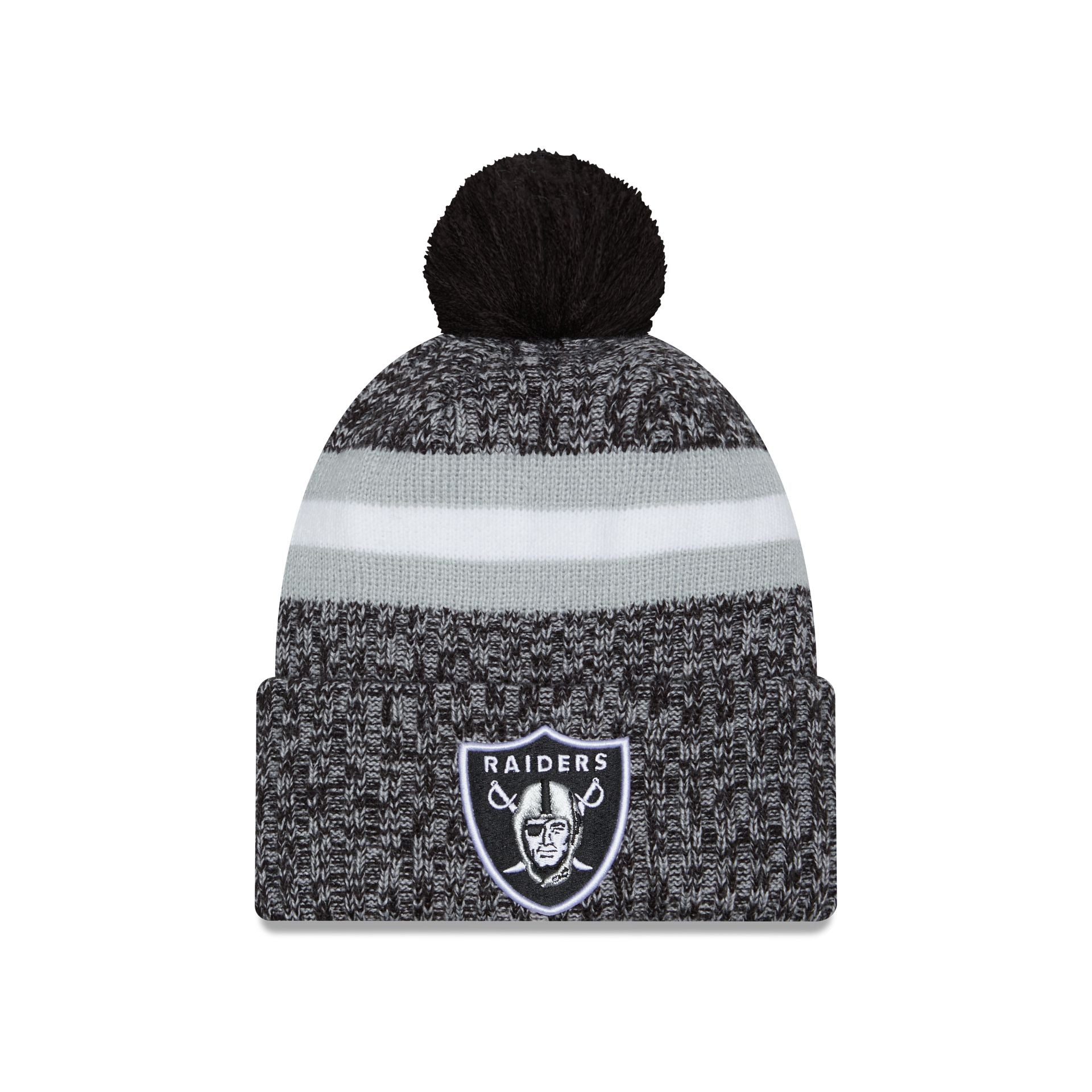 Buffalo Bills 2023 Cold Weather Historic Pom Knit Hat, White, NFL by New Era