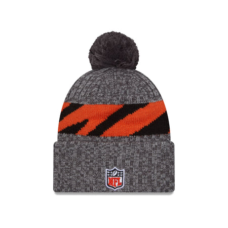 Cincinnati Bengals 2023 Cold Weather Gray Pom Knit Hat
