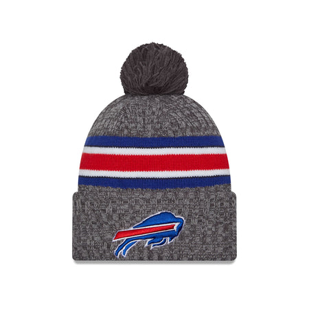 Buffalo Bills 2023 Cold Weather Gray Pom Knit Hat
