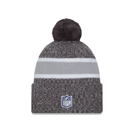Dallas Cowboys 2023 Cold Weather Gray Pom Knit Hat