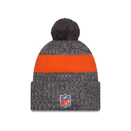 Denver Broncos 2023 Cold Weather Gray Pom Knit Hat