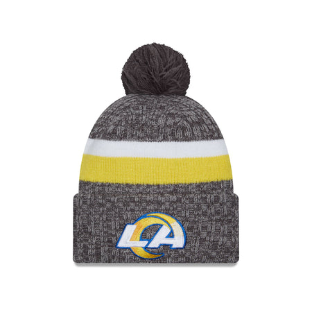 Los Angeles Rams 2023 Cold Weather Gray Pom Knit Hat
