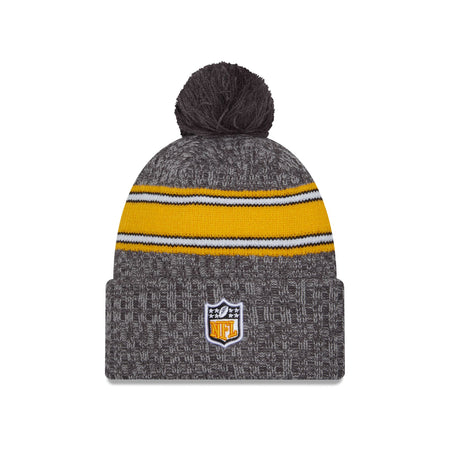 Pittsburgh Steelers 2023 Cold Weather Gray Pom Knit Hat