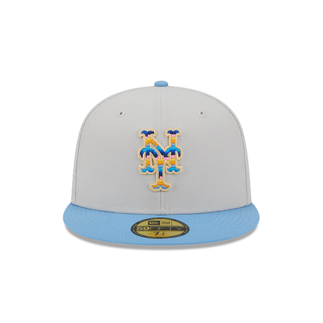 Men's New Era Natural York Mets Beach Front 59FIFTY Fitted Hat