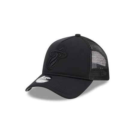 Miami Heat All Day Black 9FORTY A-Frame Trucker Hat