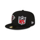 Atlanta Falcons 2023 Sideline Black 59FIFTY Fitted