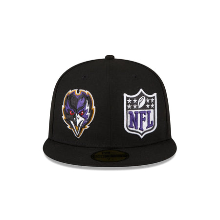 Baltimore Ravens 2023 Sideline Black 59FIFTY Fitted Hat