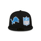 Detroit Lions 2023 Sideline Black 59FIFTY Fitted Hat