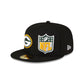 Green Bay Packers 2023 Sideline Black 59FIFTY Fitted