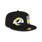 Los Angeles Rams 2023 Sideline Black 59FIFTY Fitted Hat