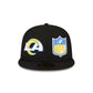Los Angeles Rams 2023 Sideline Black 59FIFTY Fitted