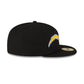 Los Angeles Chargers 2023 Sideline Black 59FIFTY Fitted