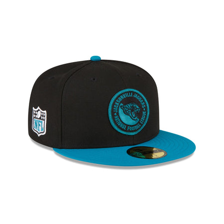 Jacksonville Jaguars 2023 Sideline Team Patch 59FIFTY Fitted Hat