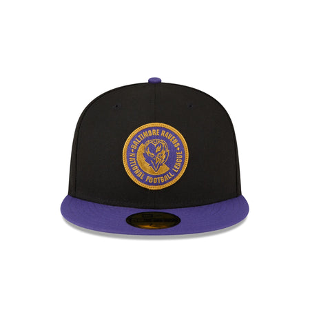 Baltimore Ravens 2023 Sideline Team Patch 59FIFTY Fitted Hat